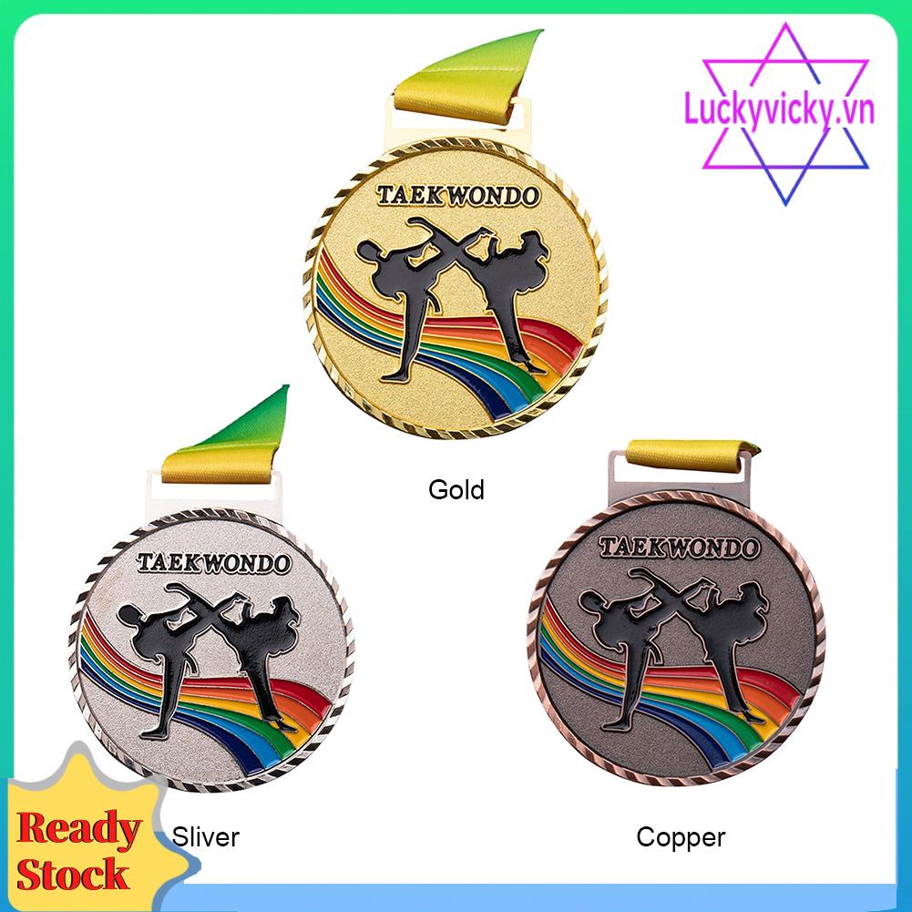 Huy Chương Câu Cá Thể Thao Bằng Đồng Màu Vàng / Bạc Làm Bánh taekwondo medal