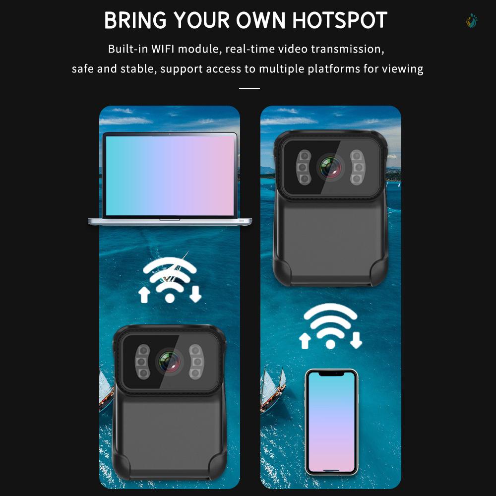 Camera Hành Trình 1080p wifi Không Dây Góc Rộng Chống Nước Kèm Micro Và Kẹp Lưng