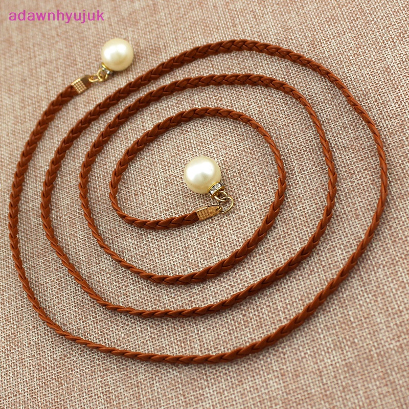 Thắt Lưng Da pu Bản Nhỏ Đính Ngọc Trai Nhân Tạo Thời Trang