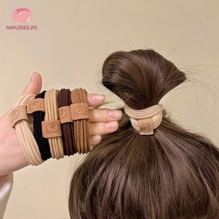 1 dây cột tóc co giãn nhiều màu hình gấu dễ thương