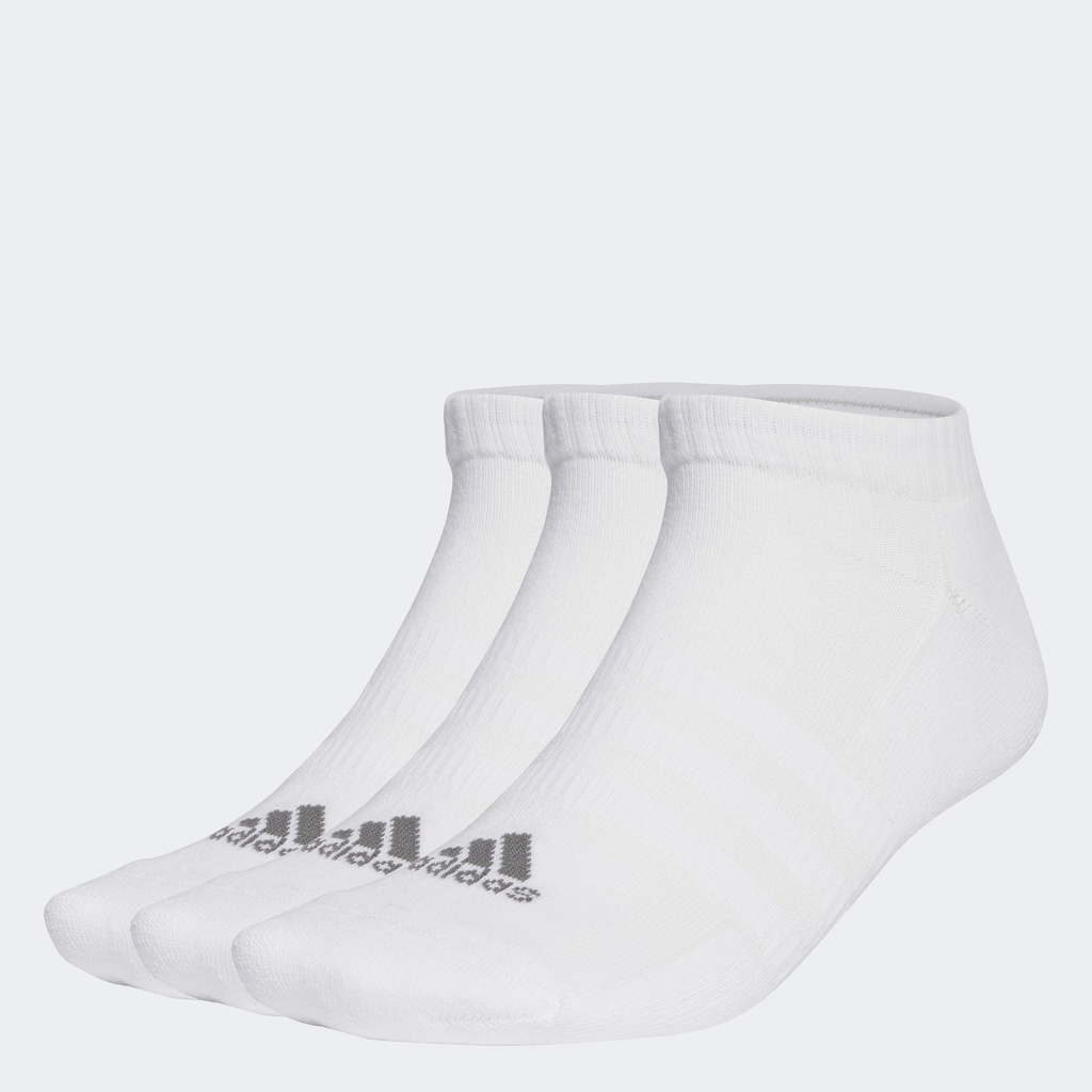 adidas Phong cách sống Bộ 3 Đôi Tất Cổ Thấp Lót Đệm Unisex trắng IA3943
