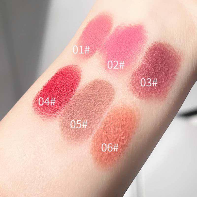 Son Môi 6 Màu Sắc Tùy Chọn Nhẹ Nhàng Chống Thấm Nước Lâu Trôi