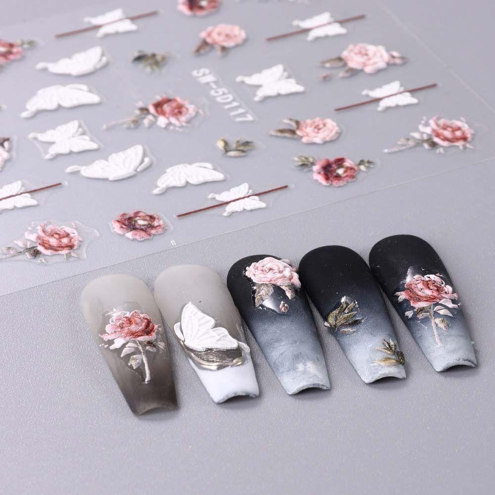 Lombar Miếng Dán Móng Tay Hình Hoa Tuyết Nơ Hồng Giáng Sinh Nhật Bản Phụ Kiện Cho Nữ diy charms