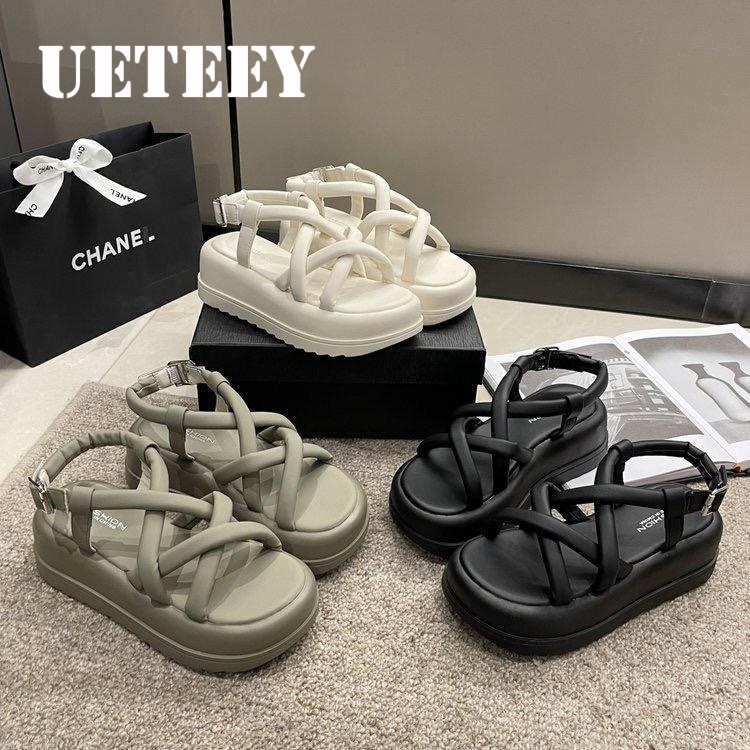 UETEEY dép sandal nữ dép bánh mì nữ dép bánh mì Chống Trượt 2023 NEW B28G133 36Z230904