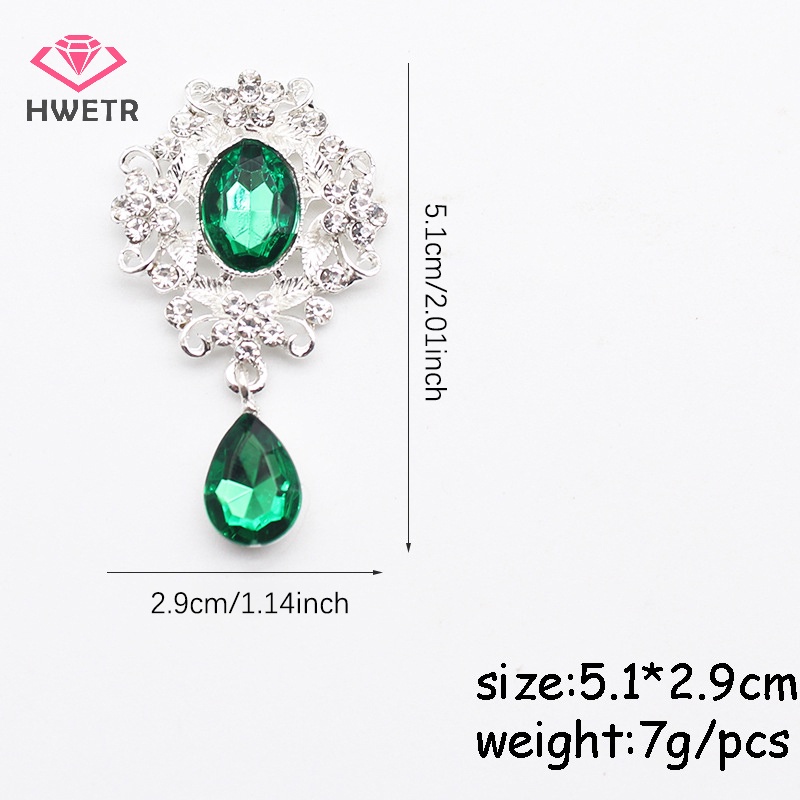 Trâm Cài Áo Hình Giọt Nước Bằng Hợp Kim acrylic 50 * 31mm