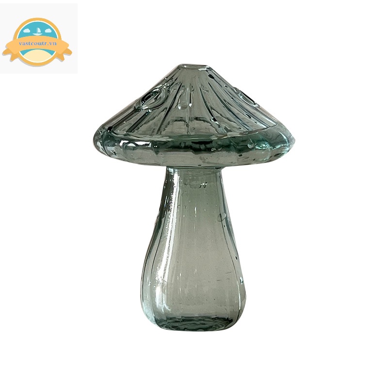 Bình Hoa Thủy Tinh mini Hình Nấm Để Bàn Trang Trí Nhà Cửa vn