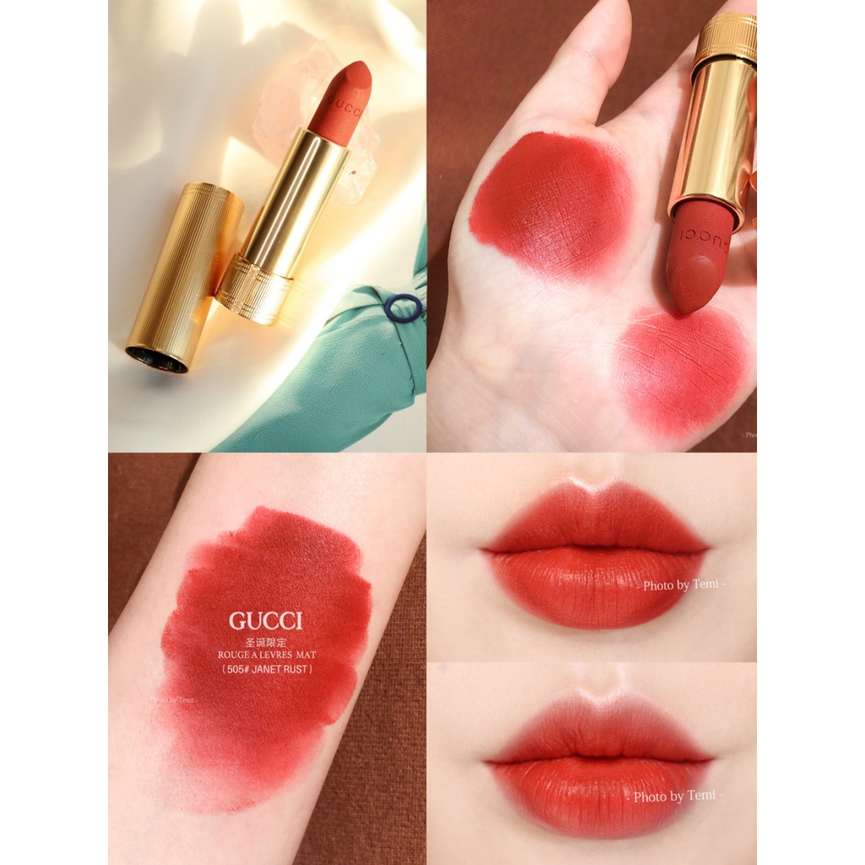 Son Lì Vỏ Nhôm Ống Vàng gucci 505 #