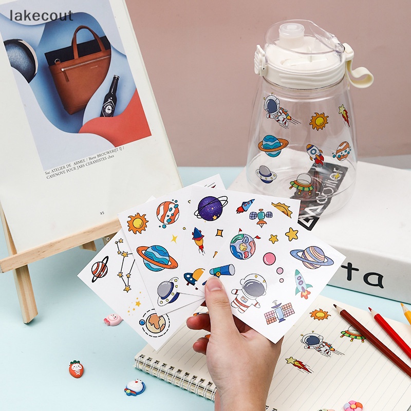 Miếng Dán Cốc Chống Thấm Nước Họa Tiết Phi Hành Gia Hoạt Hình Dễ Thương