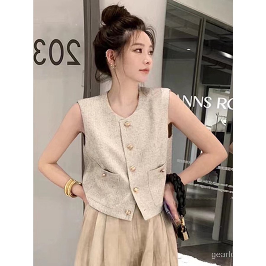 Áo Không Tay Phong Cách retro Thời Trang Mùa Hè Mới 2023 Dành Cho Nữ