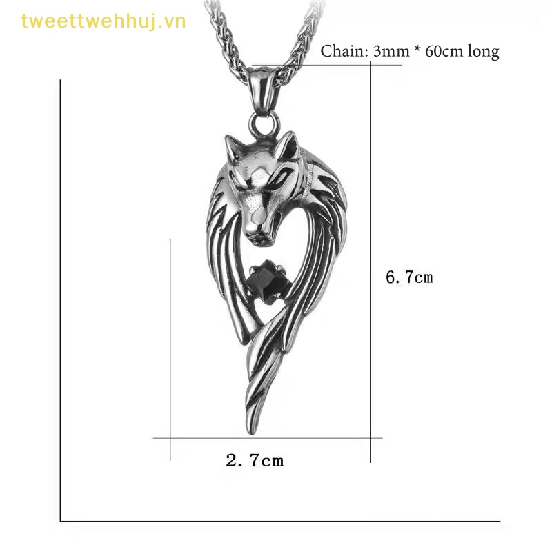 Tweehuj Vòng cổ Hình Sói Phát Sáng Phong Cách punk Hip Hop Thời Trang Cho Nam vn