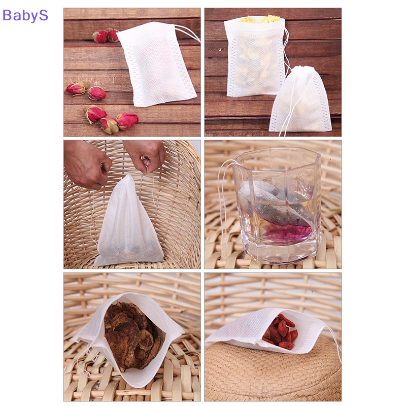 Set 100 Túi Lọc Trà Bằng Vải Không Dệt Tiện Dụng