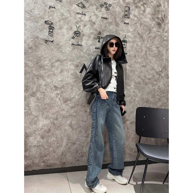 QuầN denim denim In Chữ Cá TíNh