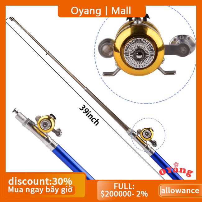 Oyang Cần Câu Cá mini Hình Cây Bút Siêu Nhẹ Dài 1m