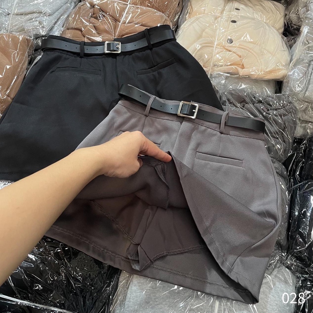 Y30 Chân váy chữ A tặng kèm dây lưng có quần trong hàng qc yansoo