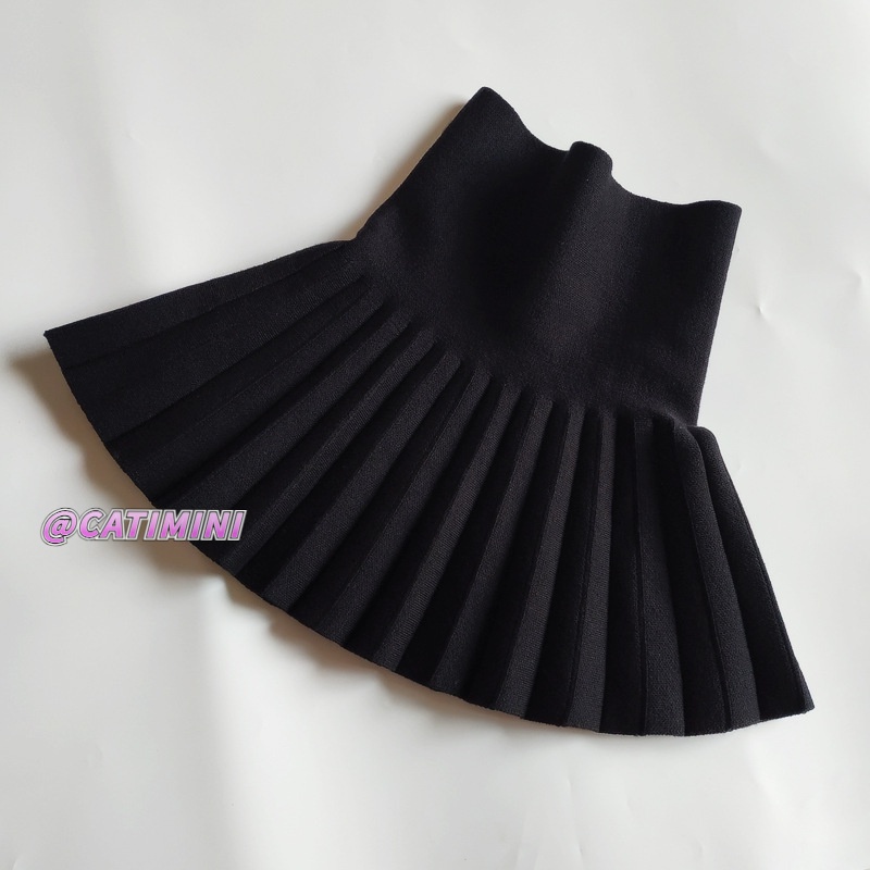 CATIMINI váy bé gái phong cách hàn quốc váy xếp ly lưng cao