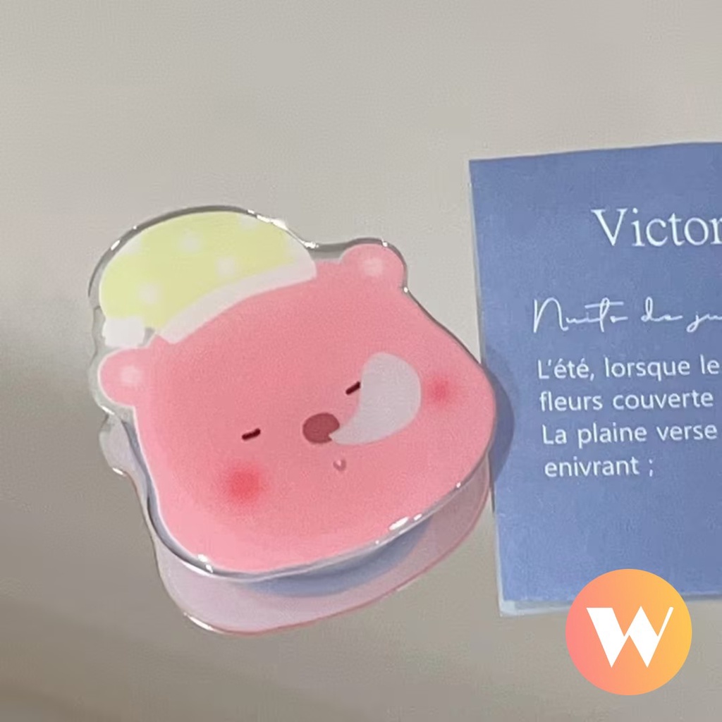 Hoạt Hình Nhẫn Đỡ Điện Thoại Hình Chú Heo Mặt Cười Dễ Thương Vui Nhộn Giá Đỡ