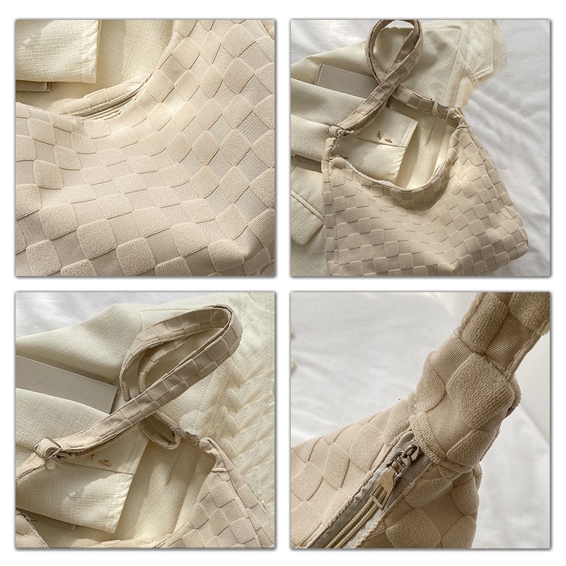 Túi tote Đeo Vai Dung Tích Lớn Màu Trơn Thời Trang 2023 Cho Nữ