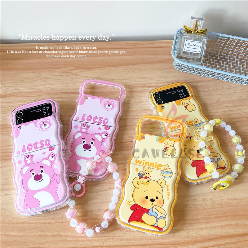 Bao Da Điện Thoại Viền tpu Dẻo Họa Tiết Hoạt Hình Dễ Thương Cho samsung galaxy z flip 5 samsung z flip 4 z flip 3 Ốp