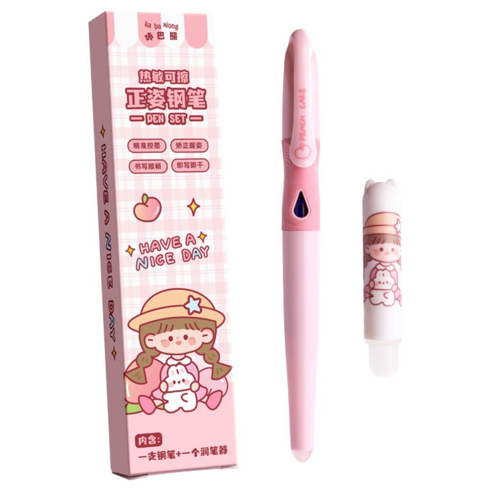 Mmluck Bộ Bút Máy Có Thể Tẩy Nhiệt Màu Xanh Dương Ngòi 0.5mm Viết Thư Pháp Cho Bé