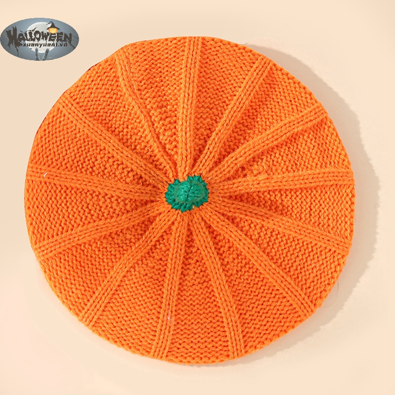 Nón beret Dệt Kim Phong Cách halloween 2023 Cho Mẹ Và Bé vn