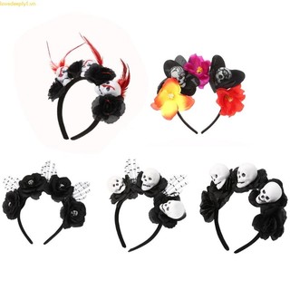 Halloween Skull Head Headband Headband Hair Hoop Headband Flower Decorative