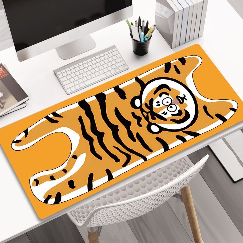 Hoạt Hình Tấm Lót Chuột Và Bàn Phím Máy Tính Dày Chống Trượt Cỡ Lớn In Hình Hổ Dễ Thương