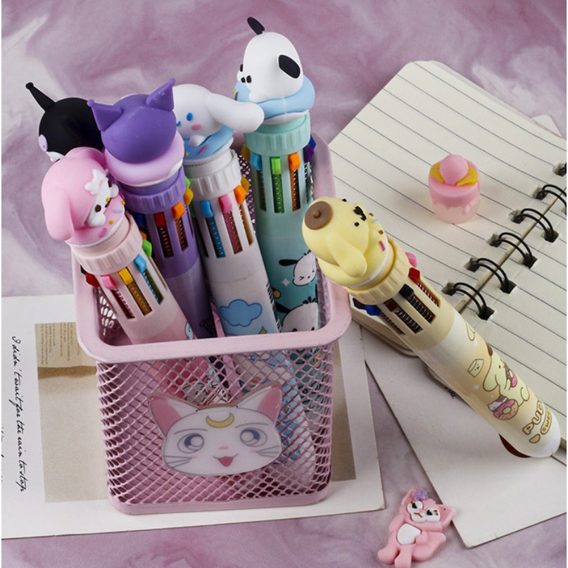 SANRIO Sy2 Bút Bi Ngòi 0.5mm 10 Màu Họa Tiết Thỏ Đáng Yêu Cho Bé ys2