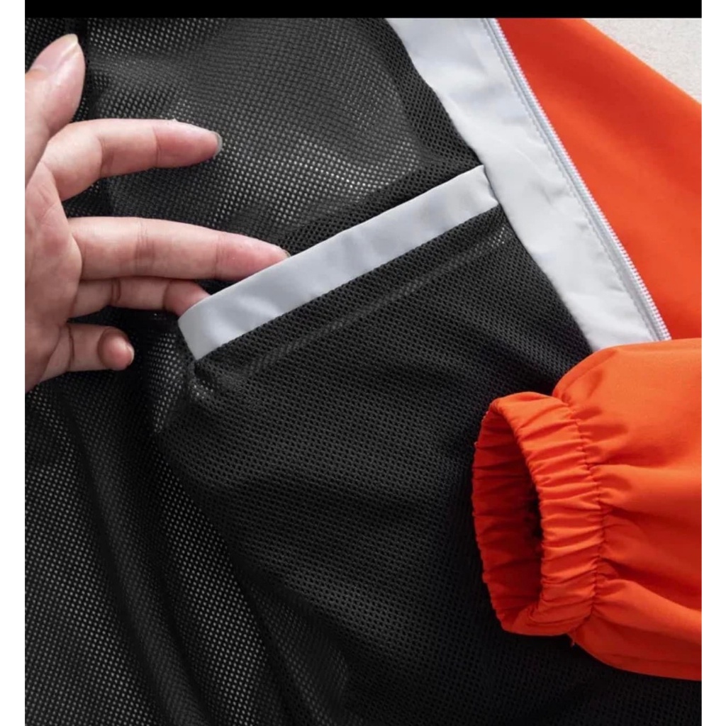 Áo Khoác Gió Nam Nữ 2 Lớp Cao Cấp Không Thấm Nước, Áo Gió Nữ 2 Lớp Có Khoá Túi, Nón Tháo Rời ELQ-05