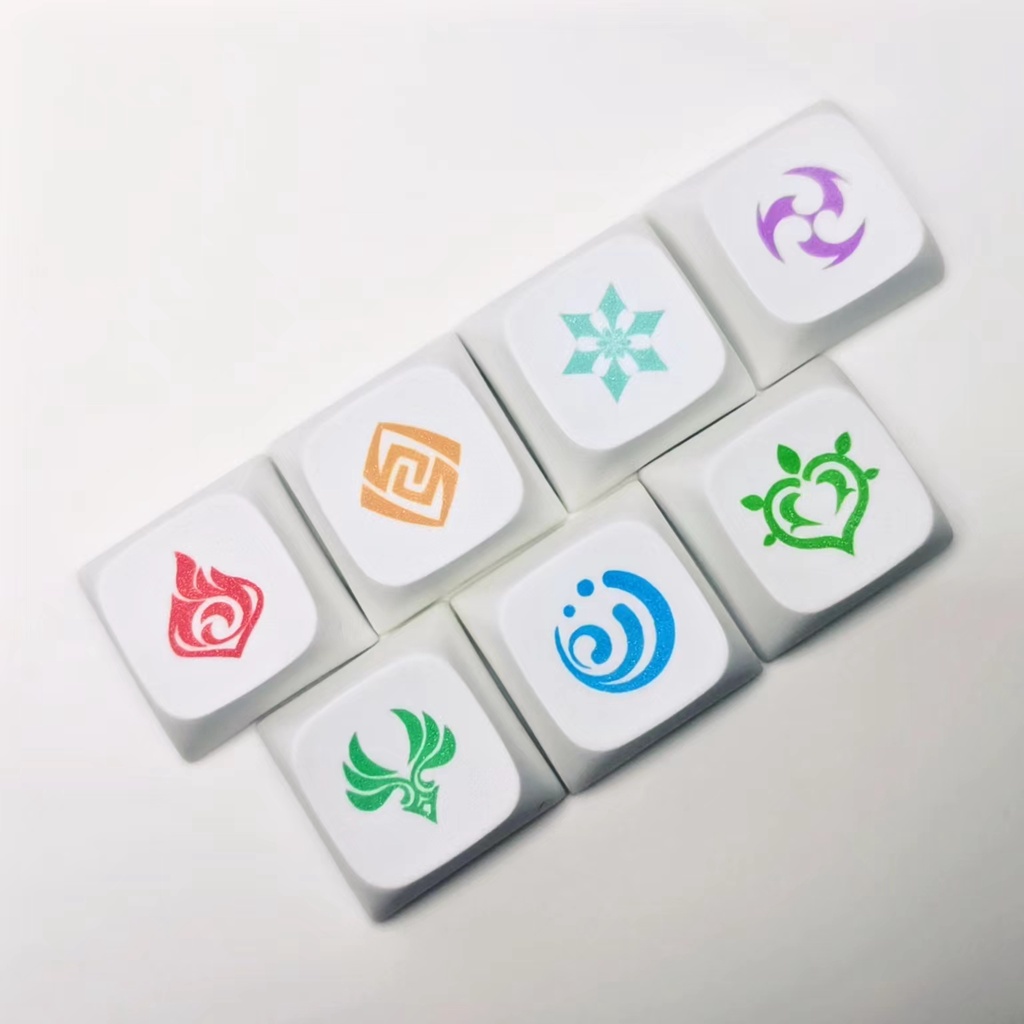 Set 7 Nắp Đậy Bàn Phím Cơ pbt xda genshin Chuyên Dụng