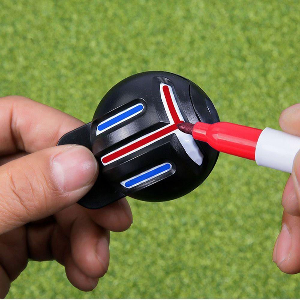 Mmluck 1 Bộ Bút Đánh Dấu Bóng golf Hai Mặt Kèm 2 Bút Đánh Dấu Đường Bóng golf Nhập Khẩu Không Phai Màu