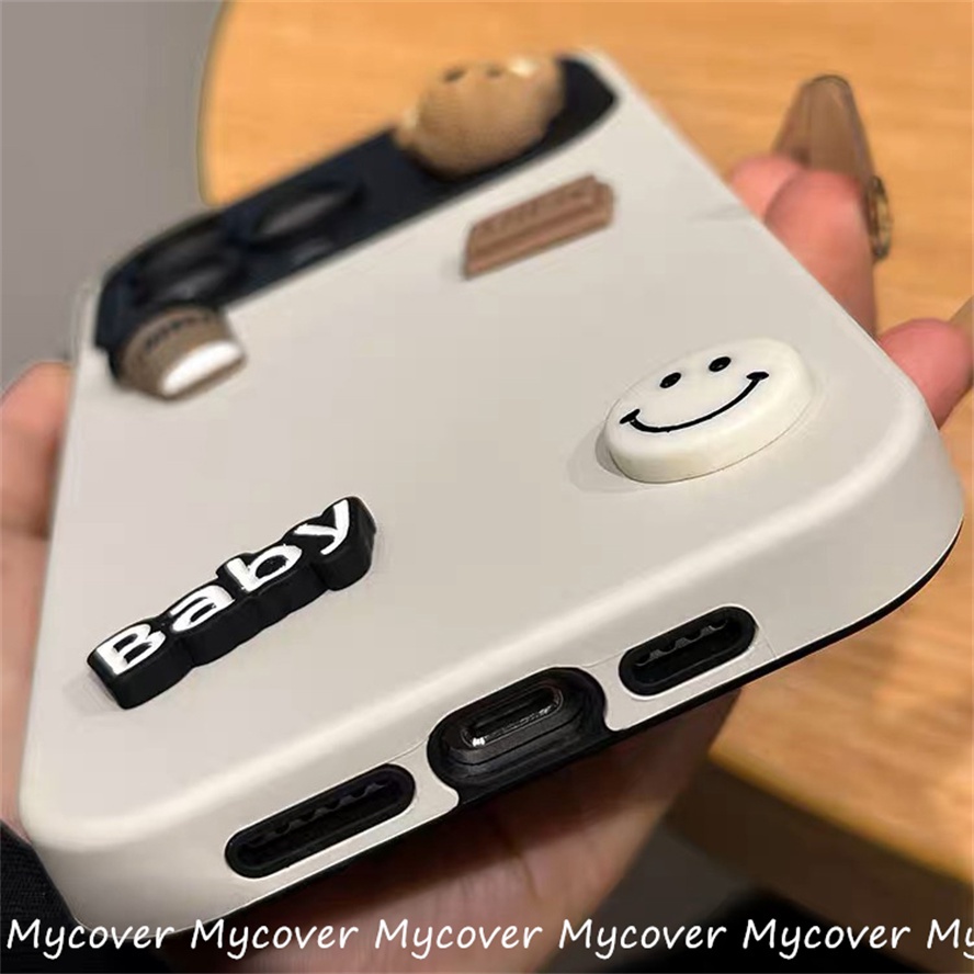 Ôp Điện Thoại Silicon Dẻo Hình Gấu / Cà Phê 3d Dễ Thương Cho iphone 11 12 13 14 15pro max x xr xs 8 7 6 plus se 2020 Ốp