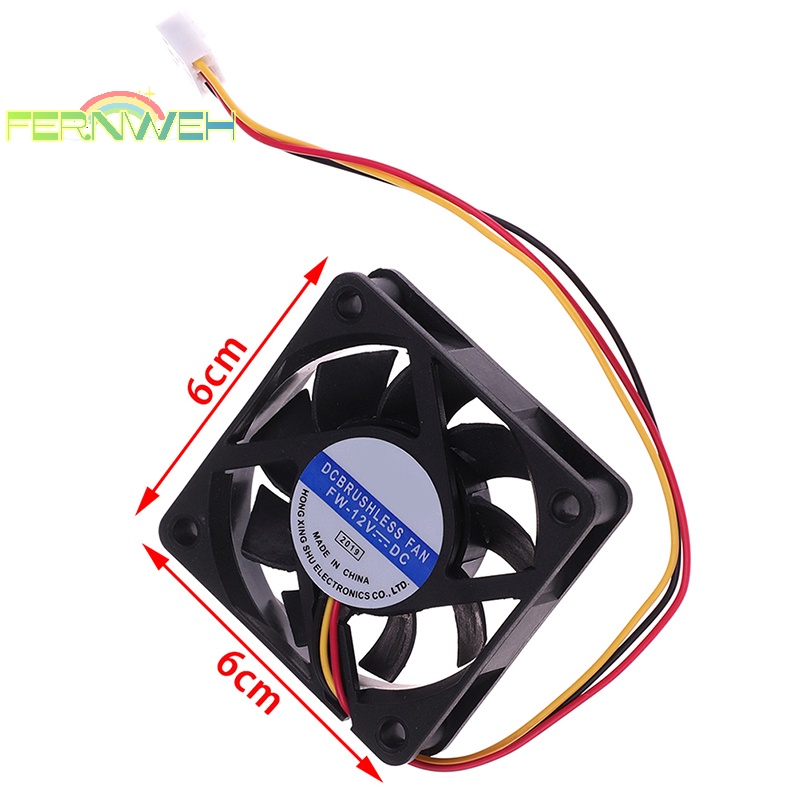 1 Chiếc Quạt Tản Nhiệt 12v 3pin 6010 60mm 60 * 60mm Chất Lượng Cao