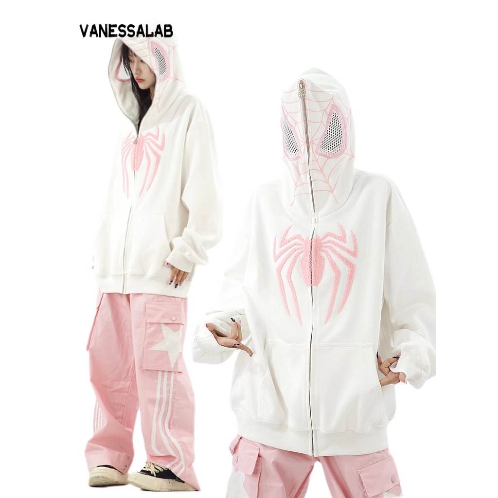 VanessaLab Áo Khoác hoodie áo khoác nữ zip hoodie cổ xưa trendy Độc đáo chic WWY2391GX1 38Z230919