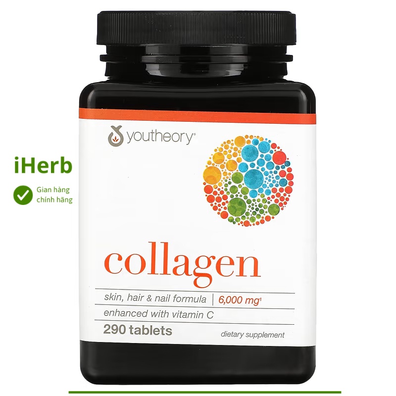 Viên uống Collagen, 6.000 mg, Youtheory (290 Viên) - iHerb Việt Nam