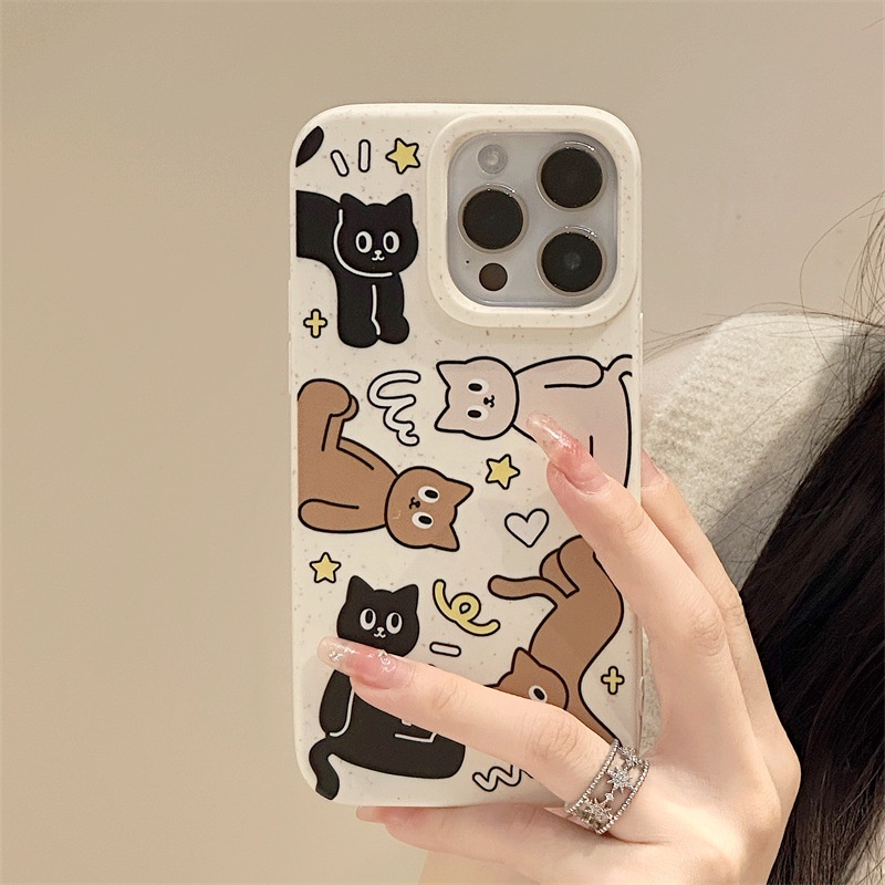 ỐP LƯNG IPHONE Ốp Điện Thoại Lúa Mì Hình Mèo Cho iphone15 / 14promax / 13 / 12 / 11 / xr / xs / x / xsmax / 6 / 7 / 8plus