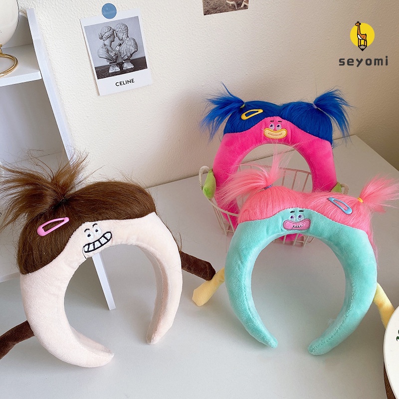 Băng Đô Cài Tóc Hình Biểu Tượng Cảm Xúc Xúc Xích Xốp Vui Nhộn Cho Nữ