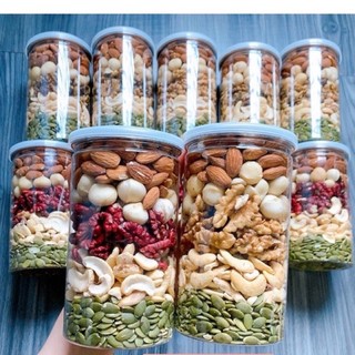 [BÁN SỈ]Hạt dinh dưỡng mix 5 loại hạt macca, hạt điều, óc chó, hạt bí, hạt hạnh nhân hộp 500gr