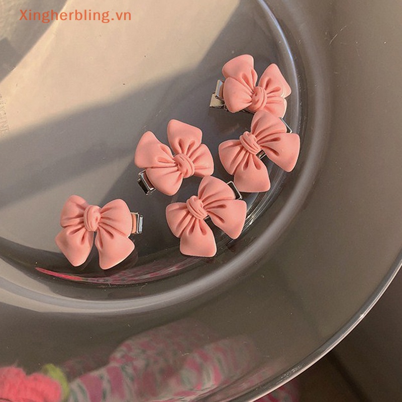 Xbvn set 5 Kẹp Tóc Hình Hoa Hồng / Trái Tim / Nơ mini Ngọt Ngào Dễ Thương Cho Nữ