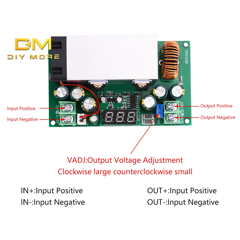 Diymore Mô Đun Hạ Áp dc12-80v 20a 600w dc-dc