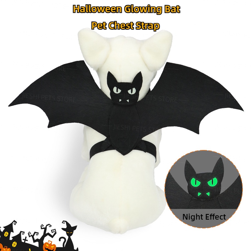 Bộ Đồ Hóa Trang Dơi Và Chó Mèo Phát Sáng Trong Đêm halloween