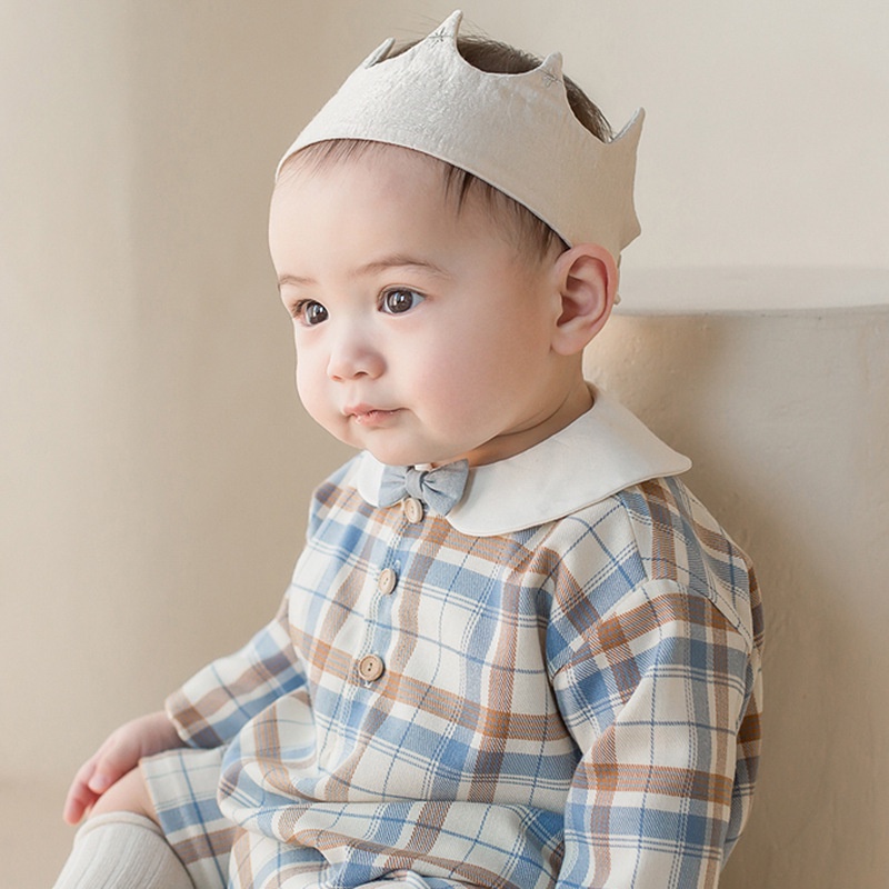 Áo Liền Quần Tay Dài Thắt Nơ Phong Cách Hàn Quốc Cho Bé Sơ Sinh Lff8