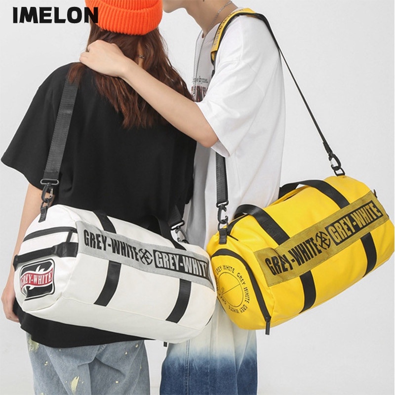 Imelon Túi Xách Thể Thao Bằng Da pu Sức Chứa Lớn Có Chia Ngăn Khô Và Ướt Tiện Dụng Cho Nam Và Nữ