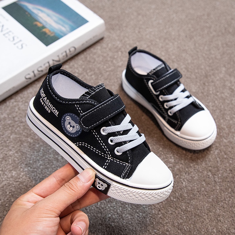 Giày Thể Thao Đế Bằng Co Giãn Thời Trang Cho Bé