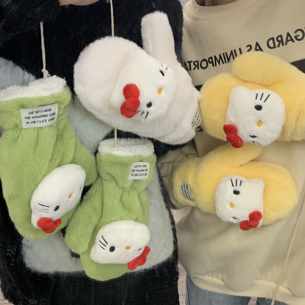 Sanrio Găng Tay Hoạt Hình Hello Kitty Chống Gió Ấm Áp # 1