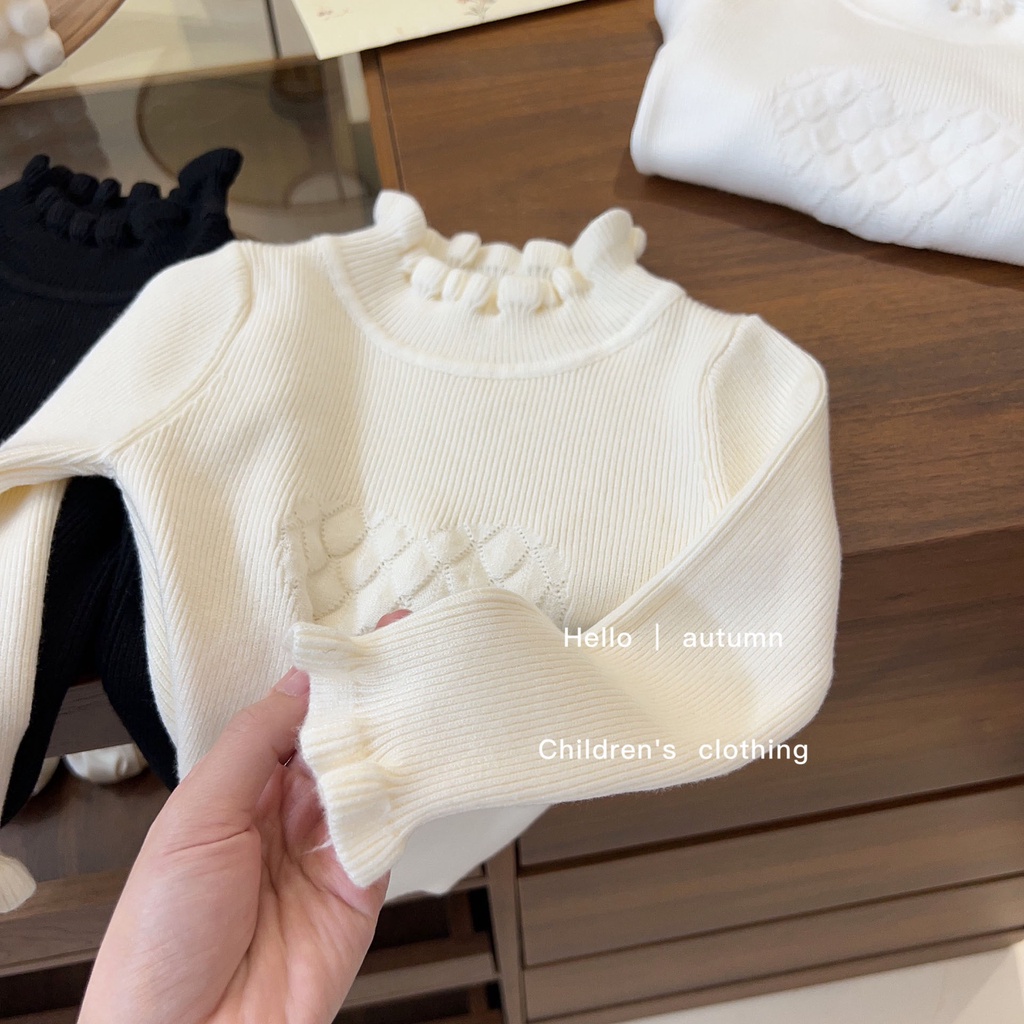 Áo sweater Dệt Kim Màu Trơn Phong Cách Hàn Quốc Thời Trang Thu Đông Cho Nữ