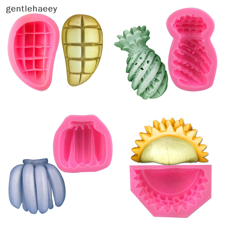 Khuôn silicone Làm Bánh Tạo Hình Quả Chuối / Dứa 3d Độc Đáo Tiện Dụng