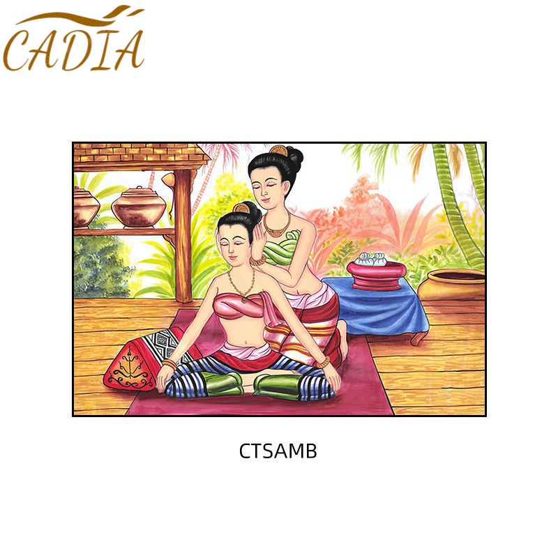 Hàng Mới Về Mới Tranh Sơn Dầu Treo Tường Trang Trí Phòng Khách Phong Cách Thái Lan