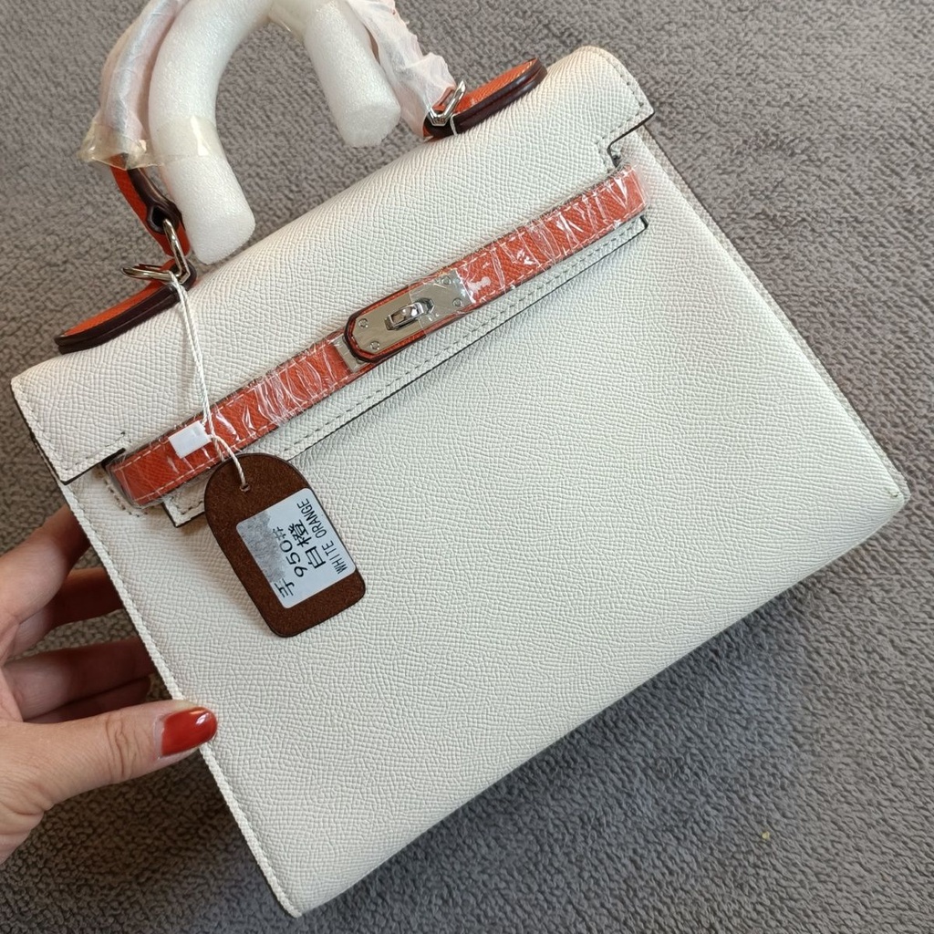 Túi Xách kelly Mẫu Mới 2023 Phối Màu Tương Phản Nhỏ Gọn Dễ Phối Đồ Dành Cho Nữ