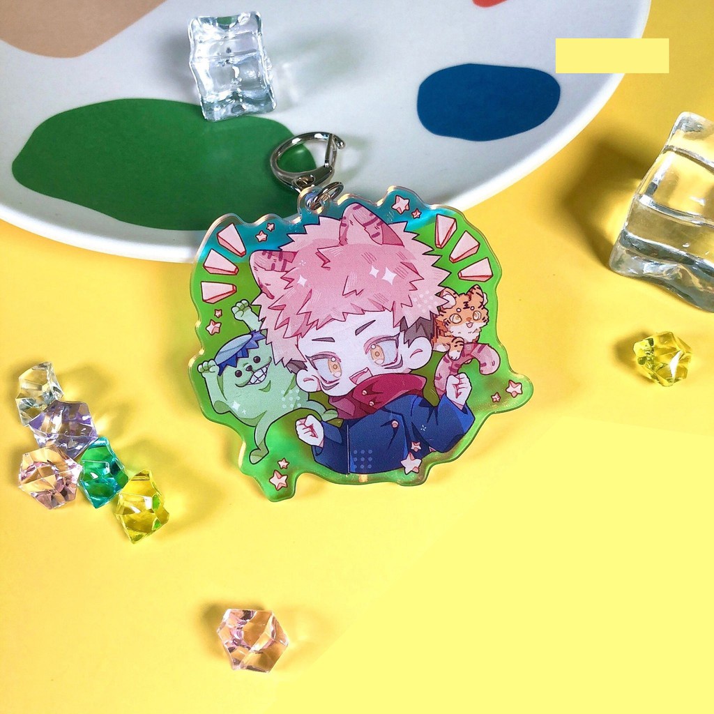 Móc khóa JUJUTSU KAISEN ver TAI THÚ PET mica trong acrylic anime chibi Chú Thuật Hồi Chiến