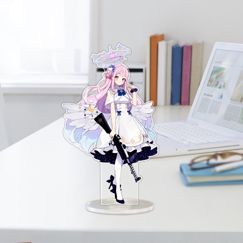 Standee mica Ani Decor siêu bền đẹp in hình các nhân vật anime trong Blue Archive 4 decor bàn làm việc góc học tập